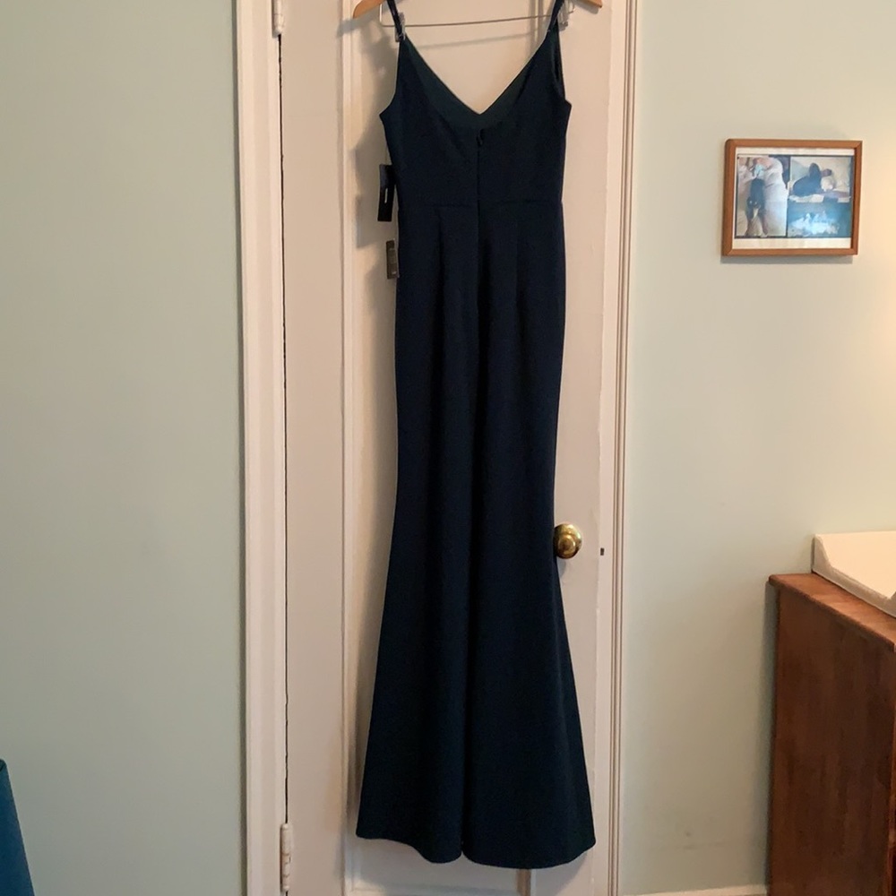 Brand new Lulus dark green gown mermaid